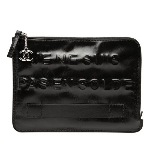 Distressed Calfskin Je Ne Suis Pas En Solde Clutch