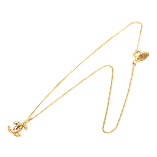 Gold Plated CC Pendant Necklace - Image 1