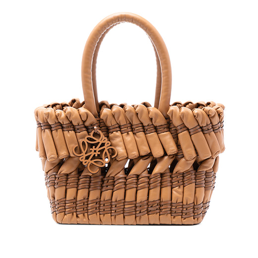 Small Nappa Tubular Basket Tote - Image 1
