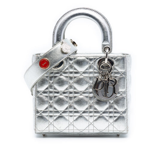 Small Metallic Lambskin Cannage My ABCDior Lady Dior - Image 1