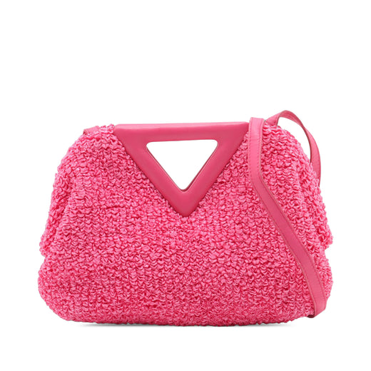 Small Boucle Curly Raffia The Point Triangle Satchel - Image 1