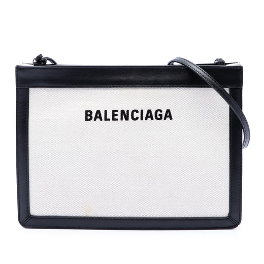 Canvas Navy Pochette Crossbody - Image 1