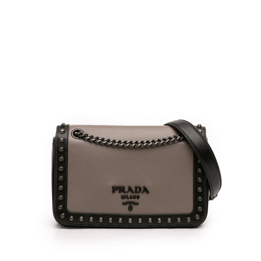 Bicolor Glace Calfskin Studded Crossbody - Image 1