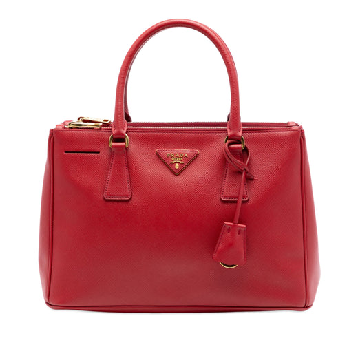 Small Saffiano Lux Galleria Double Zip Satchel - Image 1