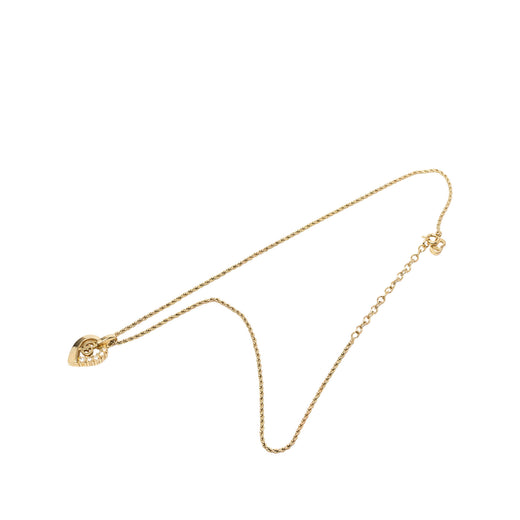 Gold Plated Strass CD Heart Pendant Necklace - Image 1