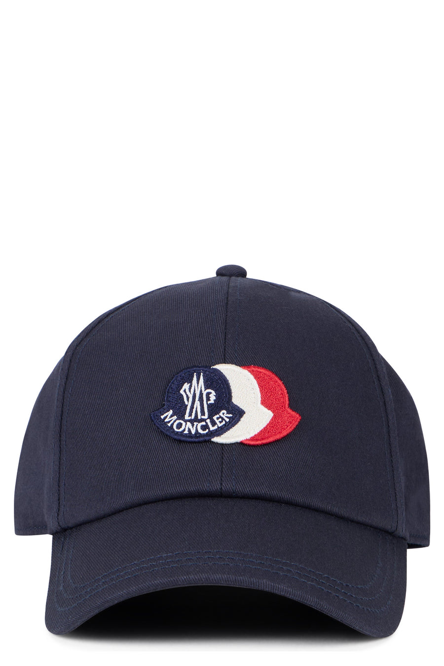Moncler L10913b00051 Logo-Embroidered Cotton Baseball Cap — Navy Caps