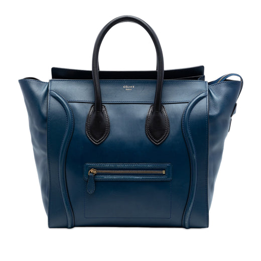 Large Bicolor Leather Phantom Luggage Tote - Image 1