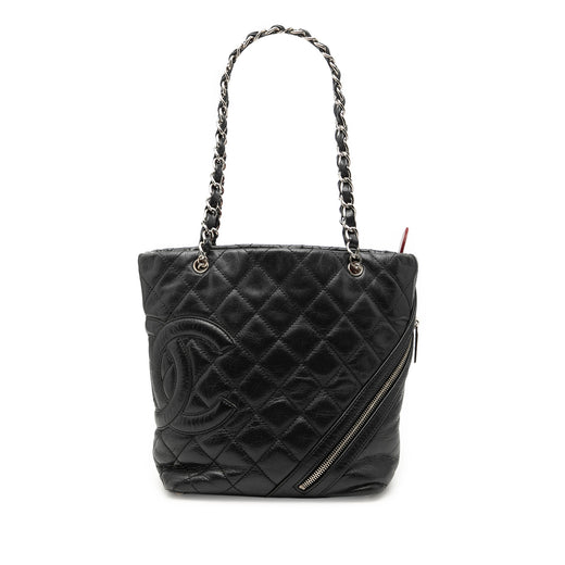 Small Quilted Aged Calfskin Cotton Club Tote - Image 1