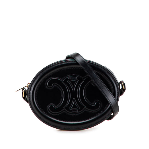 Small Calfskin Cuir Triomphe Oval Crossbody - Image 1