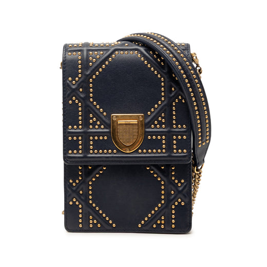 Studded Lambskin Vertical Diorama Crossbody - Image 1