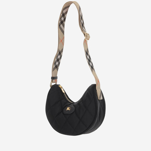 Burberry Horseshoe Shoulder Bag — Black Polyamide