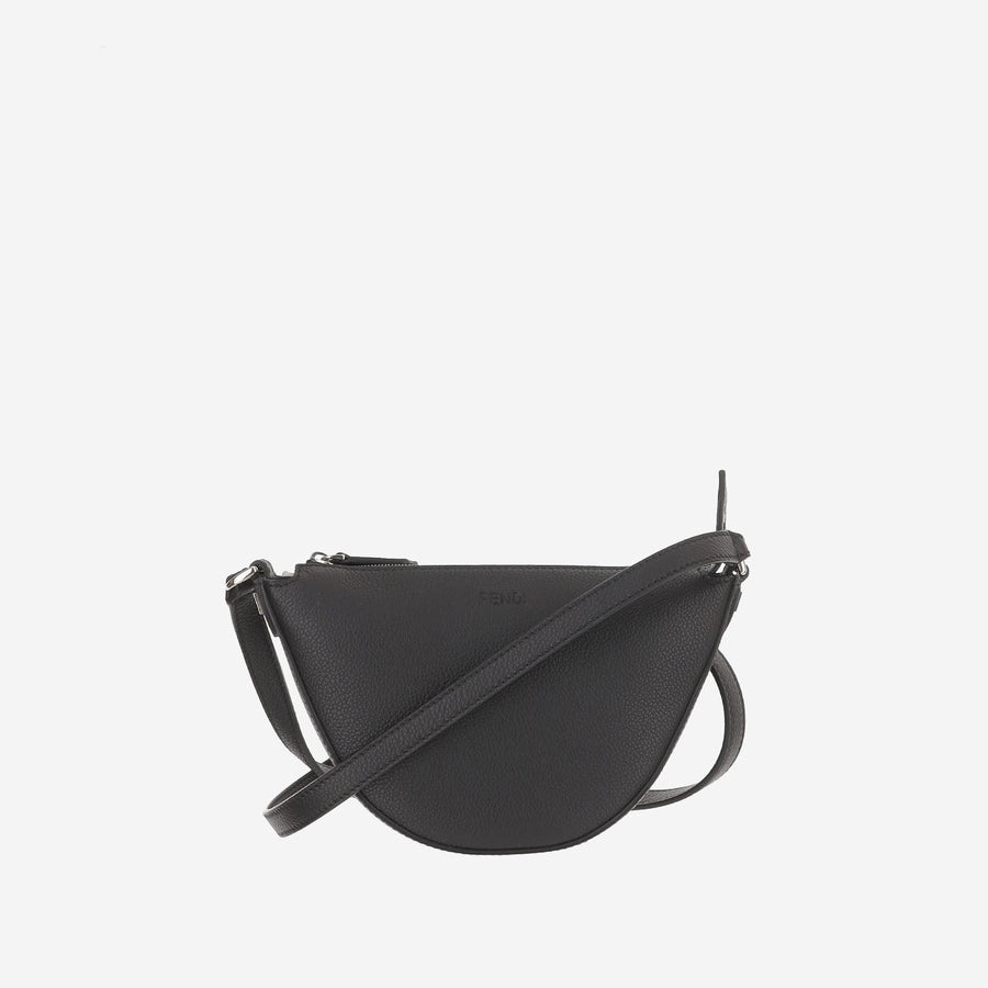 Fendi Melon Clutch — Black Leather