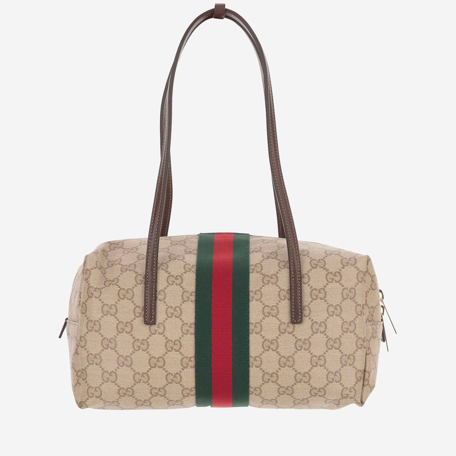 Gucci Ophidia Shoulder Bag — Beige Cotton