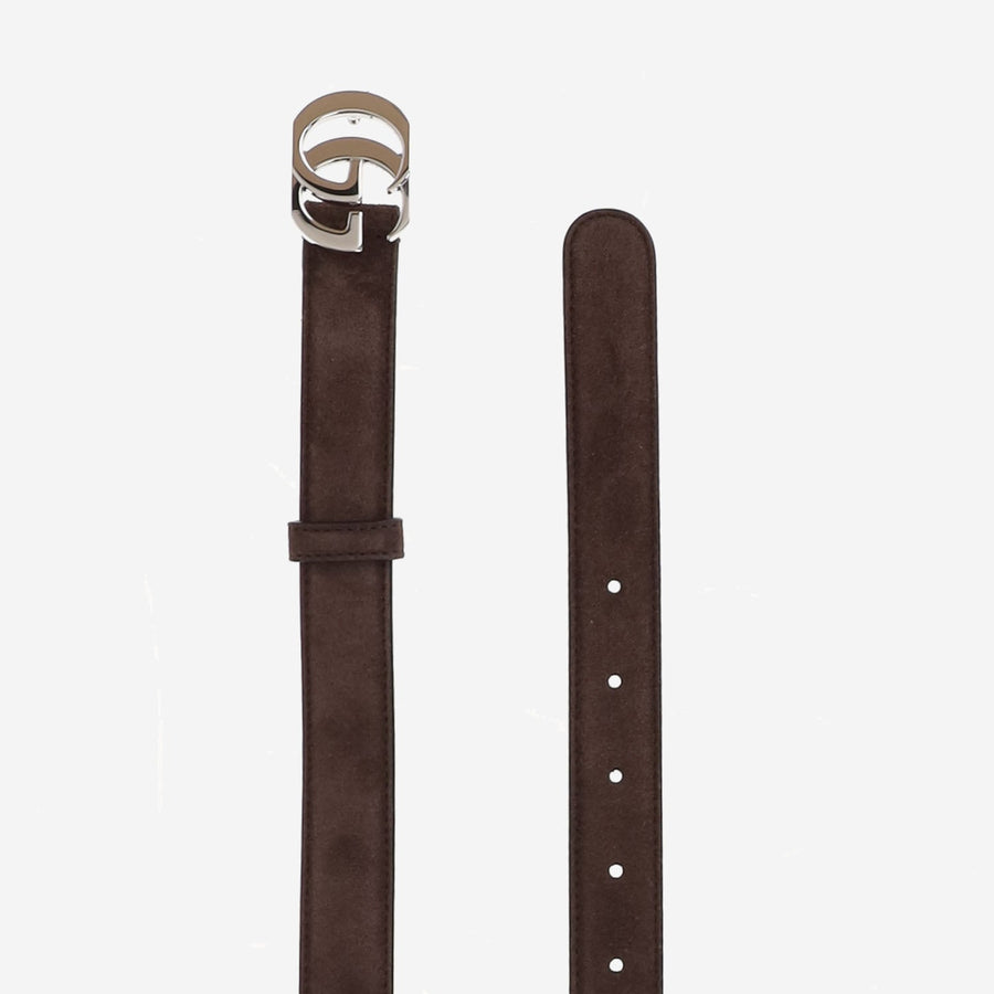 Gucci Suede Belt — Brown