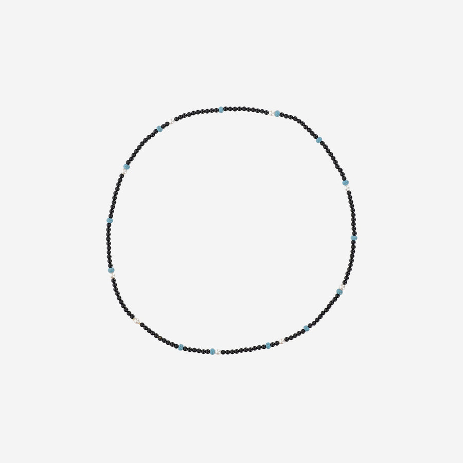 Lisa C Synthetic Pearl Beaded Necklace — Black Plastic Necklaces