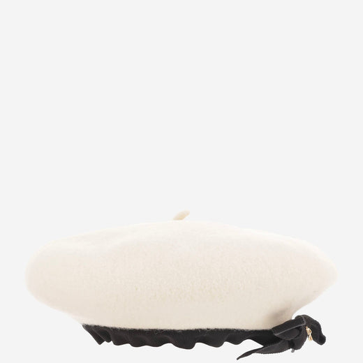 Patou Ac1120235 Wool Beret — Cream Berets