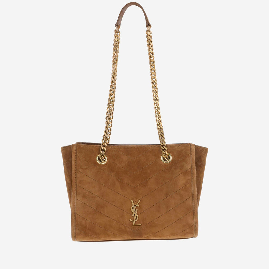 Saint Laurent Le Shoulder Bag — Orange Suede
