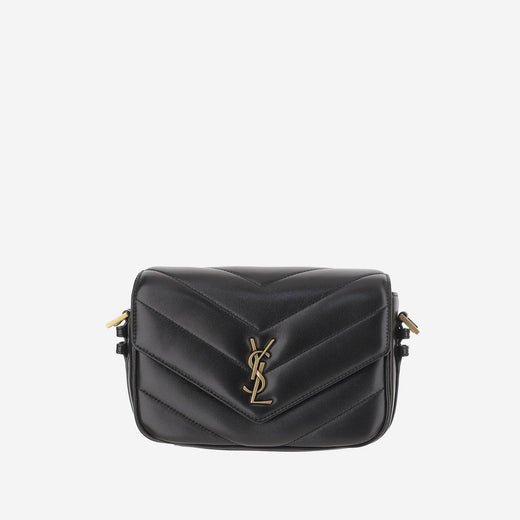 Saint Laurent Loulou Toy Shoulder Bag — Black Leather