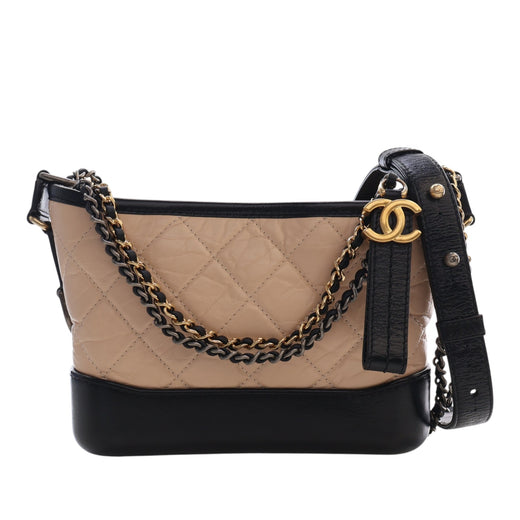Small Quilted Aged Calfskin Gabrielle Hobo - Image 1
