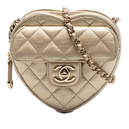 Mini Metallic Lambskin CC in Love Heart Crossbody - Image 1