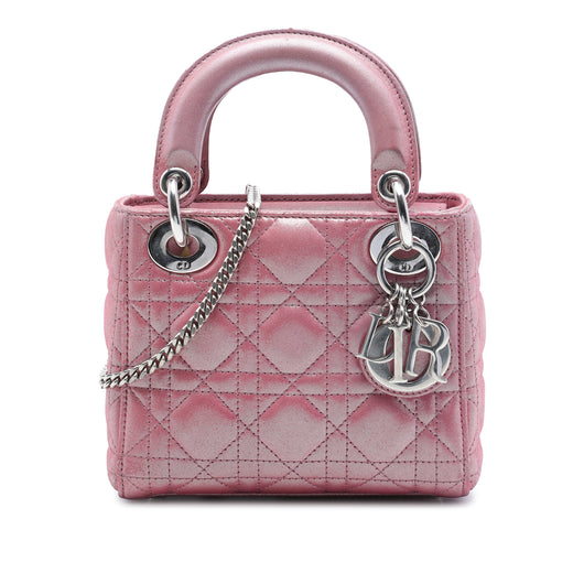 Mini Iridescent Lambskin Cannage Lady Dior - Image 1