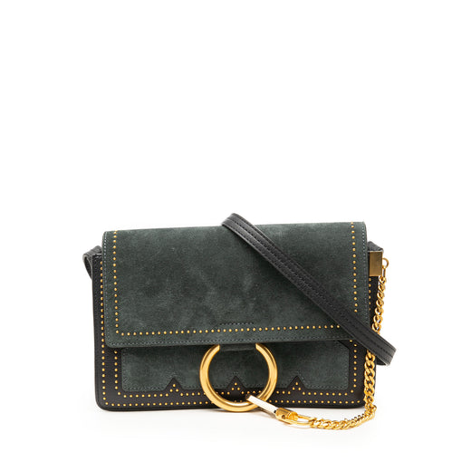 Small Studded Suede and Calfskin Faye Crossbody - Image 1
