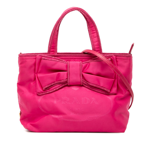 Tessuto Canapa Logo Bow Satchel - Image 1