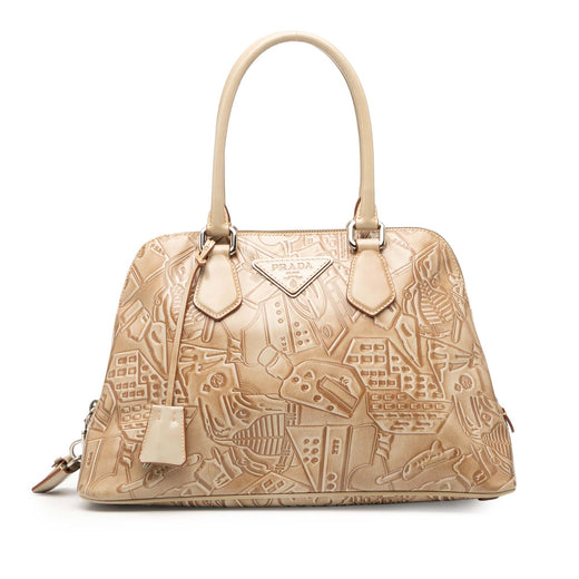 Embossed Leather Handbag - Image 1