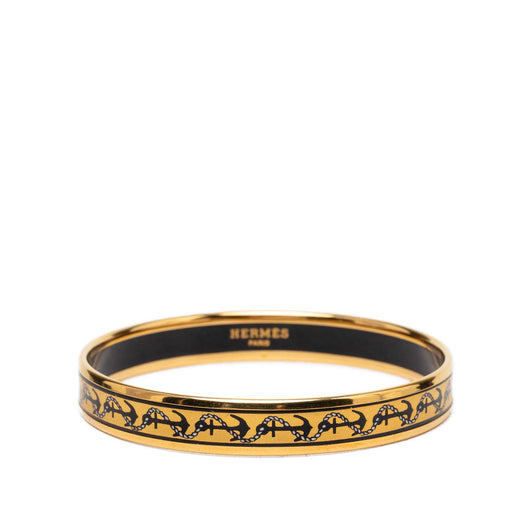 Narrow Anchor and Rope Enamel Bangle 65 - Image 1