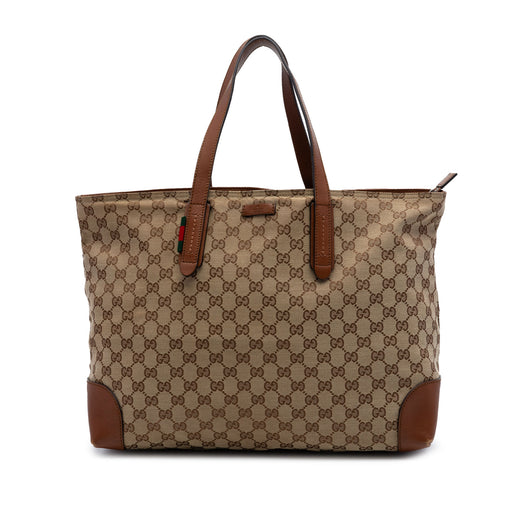 GG Canvas Web Tote - Image 1