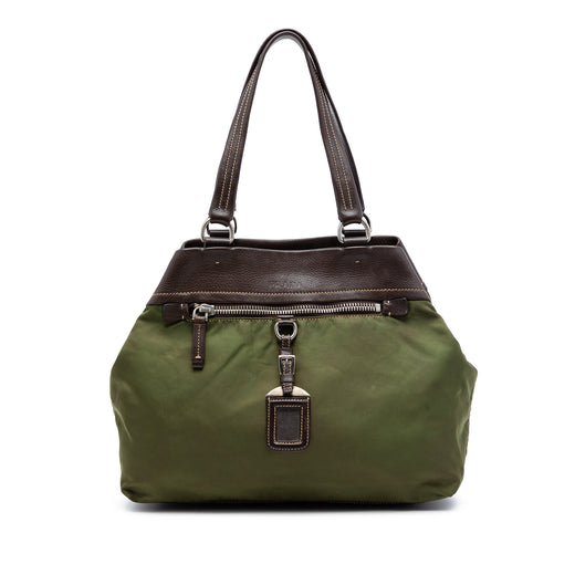 Tessuto and Leather Tote - Image 1