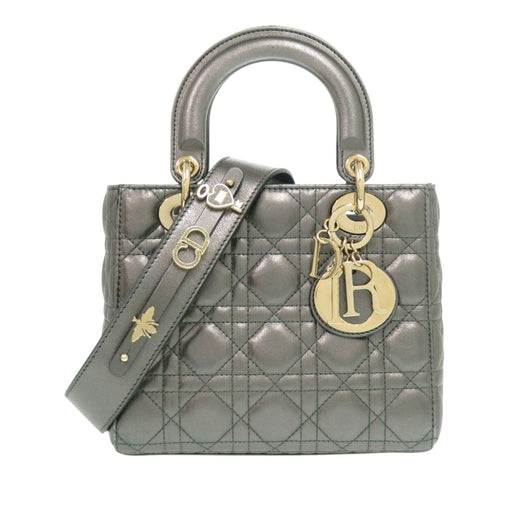 Small Metallic Lambskin Cannage My ABCDior Lady Dior - Image 1