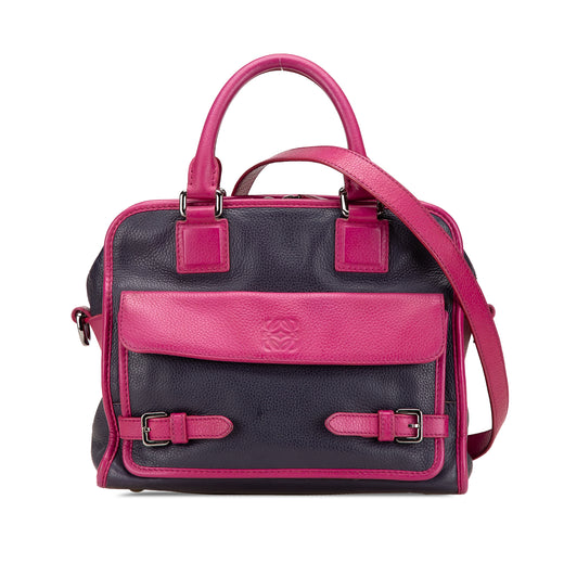 Grained Bicolor Calfskin Cruz Satchel - Image 1