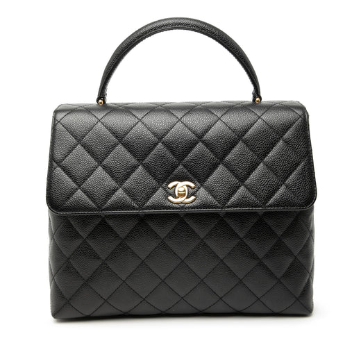 CC Quilted Caviar Kelly Top Handle Bag - Image 1