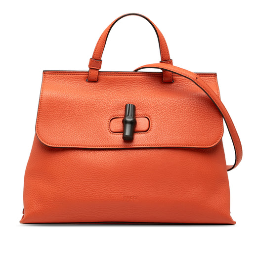 Medium Calfskin Bamboo Daily Satchel - Image 1