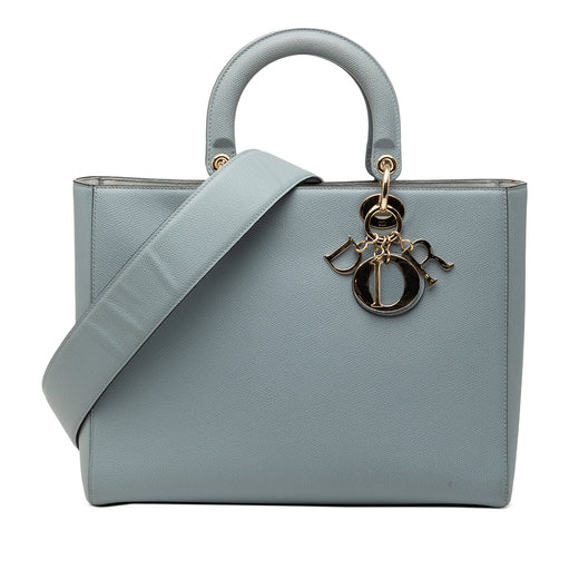 Large Grained Calfskin Lady Dior - Image 1