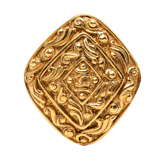 CC Gold Plated Diamond Brooch - Image 1