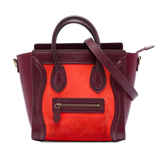 Nano Tricolor Nubuck and Calfskin Luggage Tote - Image 1