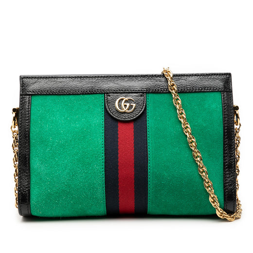 Small Suede Web Ophidia Chain Crossbody - Image 1