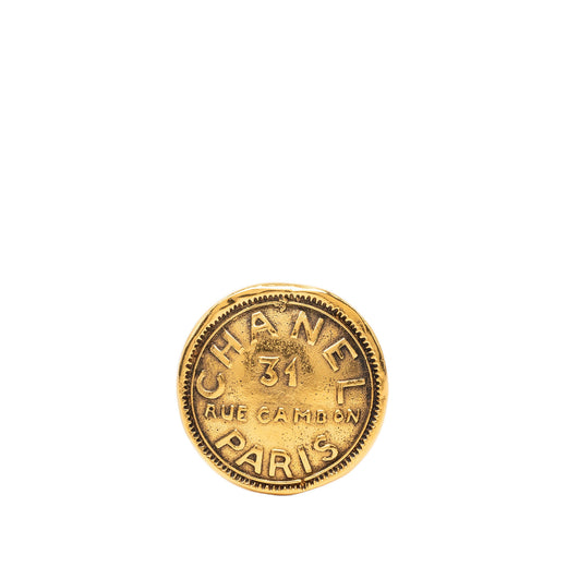 CC Gold Plated 31 Rue Cambon Brooch - Image 1