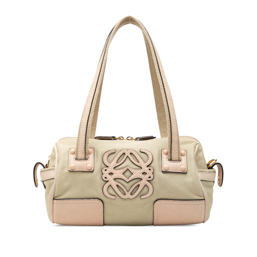 Mini Canvas Anagram Barrel Bag - Image 1