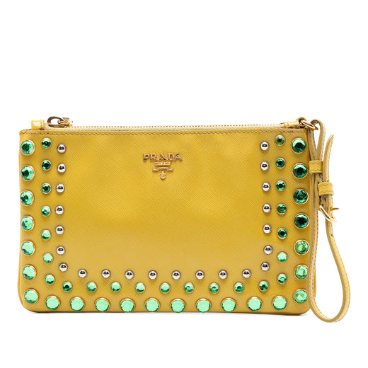 Saffiano Vernice Bijoux Wristlet Clutch - Image 1