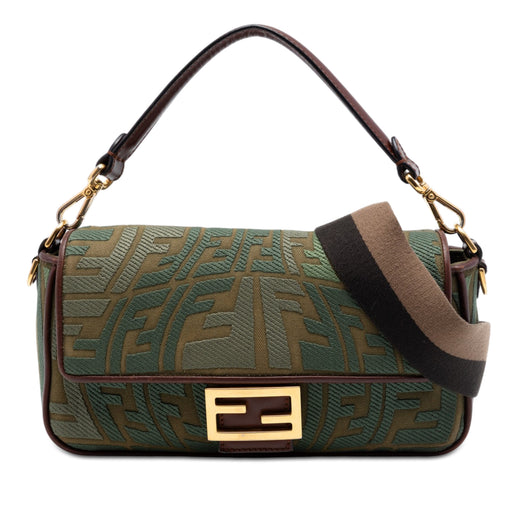 Sarah Coleman FF Canvas Fish Eye Embroidered Baguette Satchel - Image 1