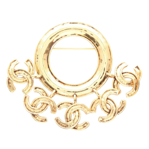 Gold Plated Multi CC Round Brooch - Image 1