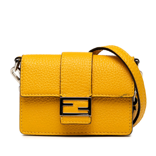 Micro Leather Flat Baguette Crossbody - Image 1