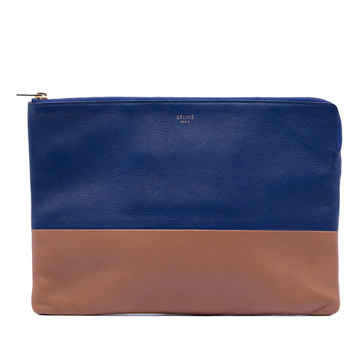 Bicolor Lambskin Solo Clutch - Image 1