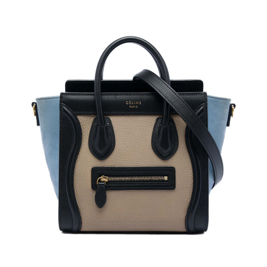 Nano Tricolor Leather Luggage Tote - Image 1
