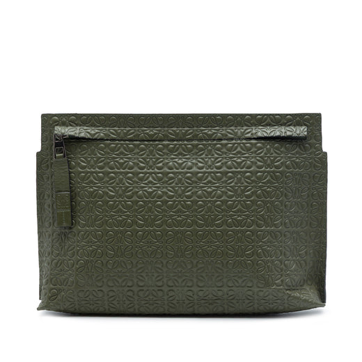 Embossed Leather Anagram Repeat T Pouch - Image 1