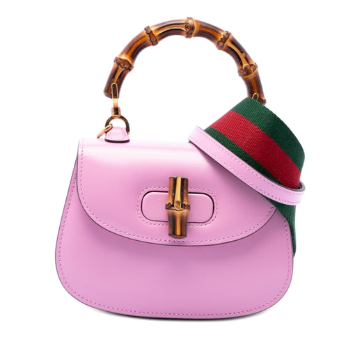 Mini Calfskin Web 1947 Bamboo Top Handle Bag - Image 1