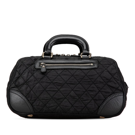 Paris New York Quilted Nylon Duffle Handbag - Image 1